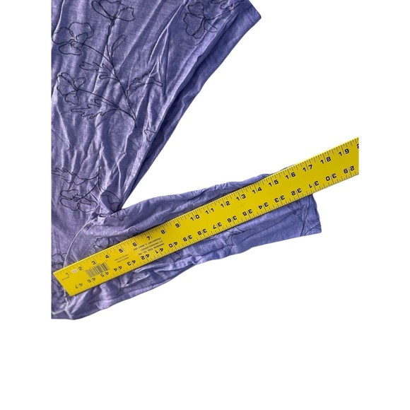 NWT Cupio Women’s Large Pretty Floral Violet Blouse Spring Summer Asymmetrical - Picture 13 of 16